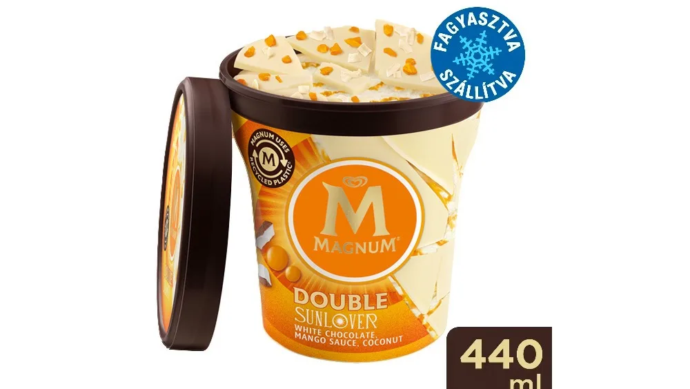 MAGNUM Poharas Jégkrém Dupla Mangó és Kókusz ízű 440ml