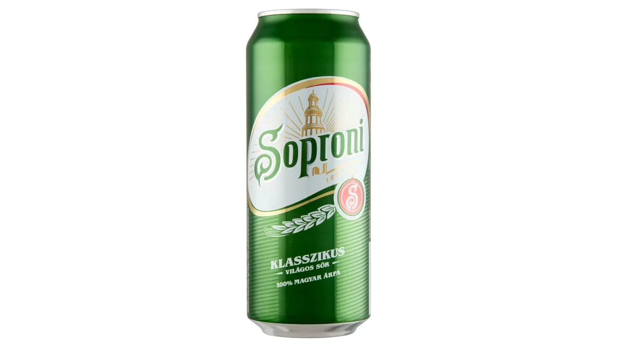 Soproni Klasszikus világos sör 4,5% 0,5 l doboz