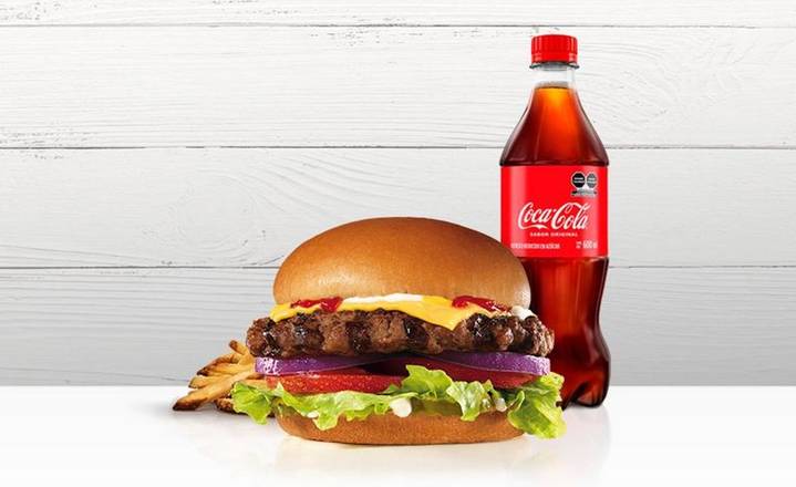 Paquete Original Big Angus Burger con Coca Cola Regular 600ml.