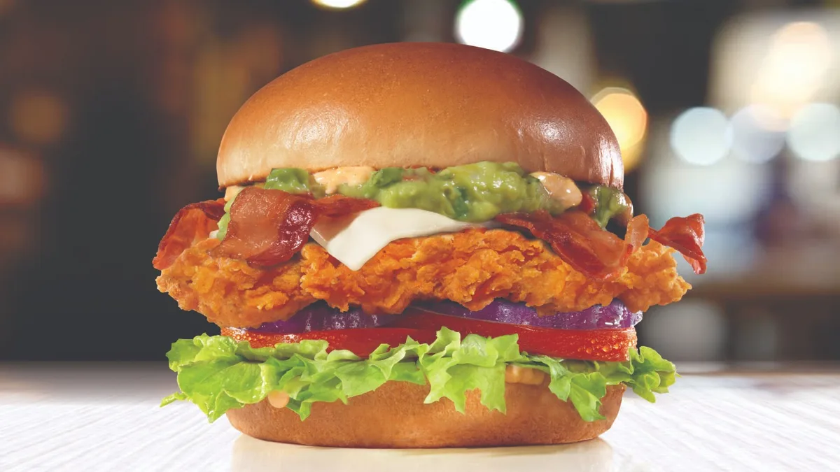 Guacamole Bacon Chicken Burger