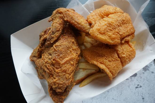 Catfish and ¼ Chicken (White)
