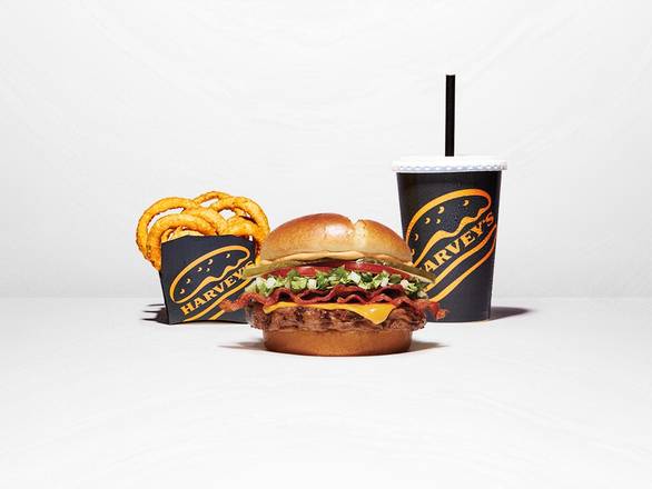 Angus Burger with Cheese and Bacon Combo