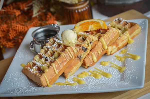 Waffle Blueberry Lemon Glaze