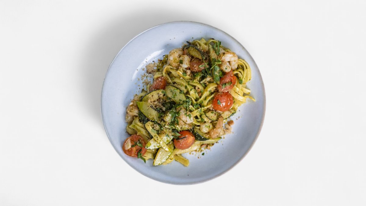 Tagliatelle Scampi e Zucchini