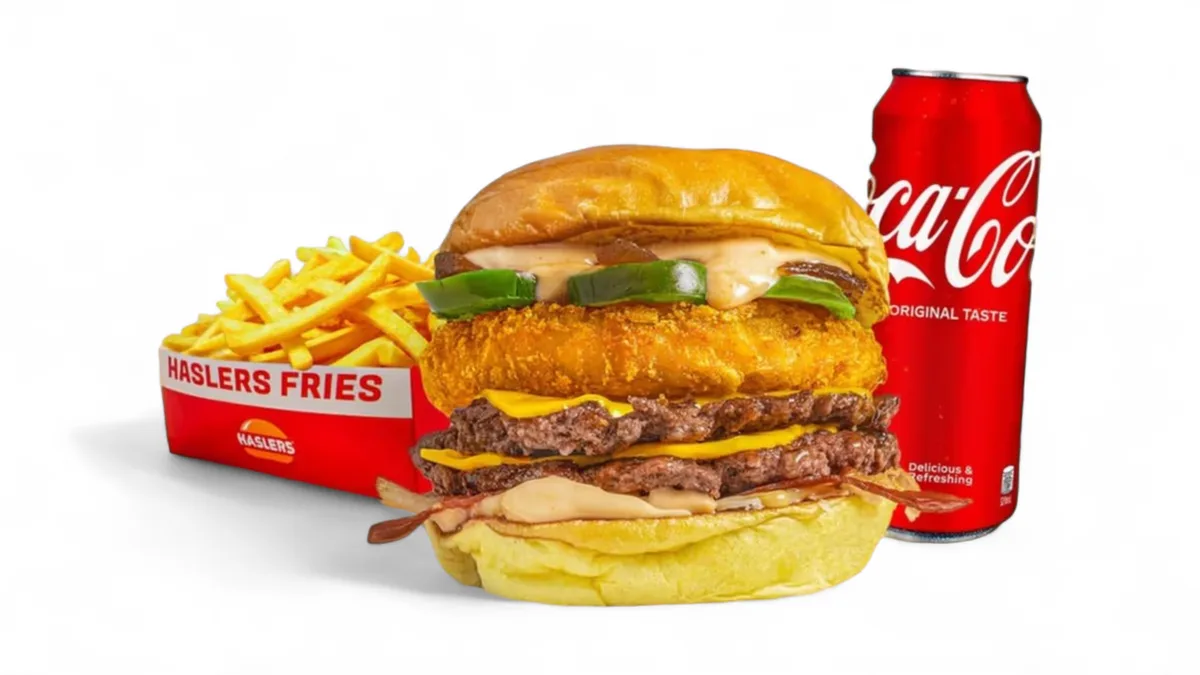 Astro burger + regular pomfrit + limenka 0.33l