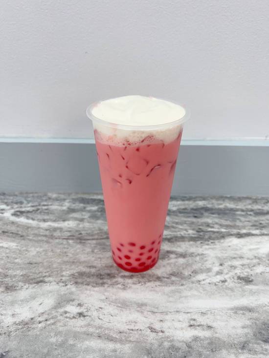 Strawberry bubble tea