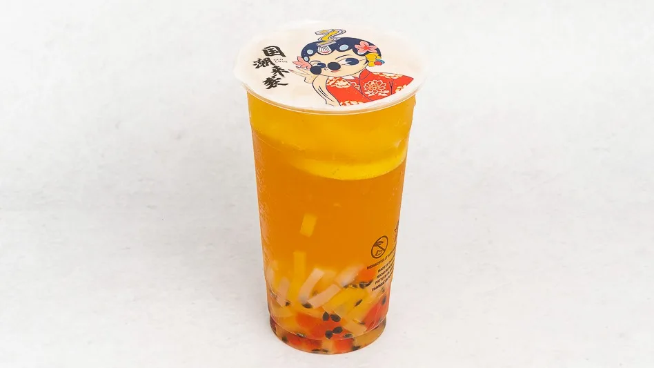 Lemon tea with passion friut