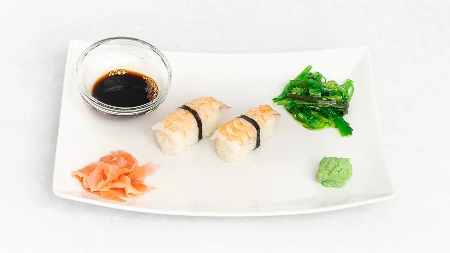 Nigiri with shrimp (2 pieces)