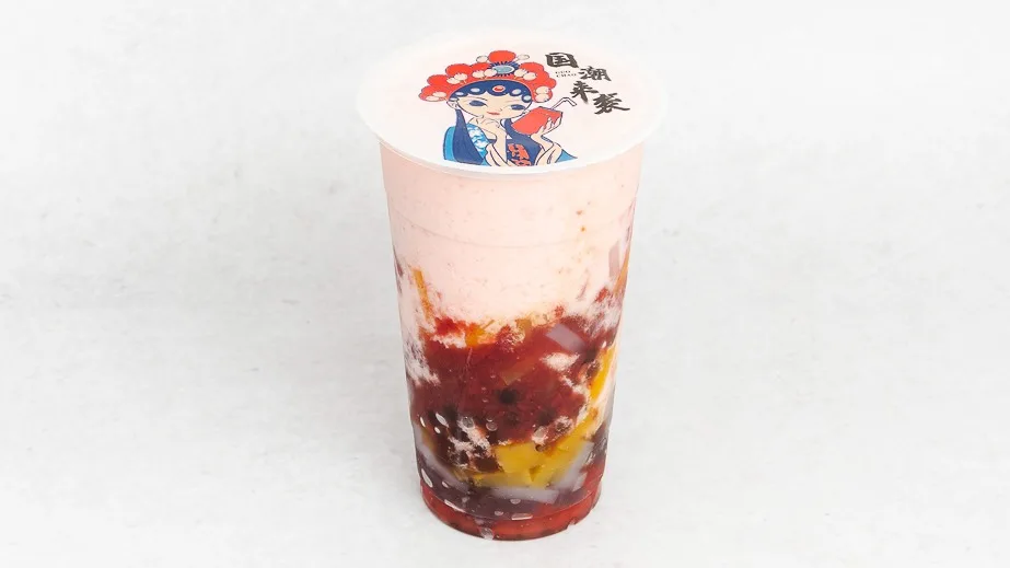 Strawberry bubble yoghurt