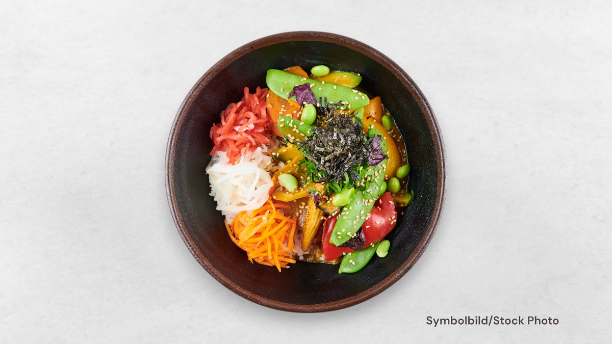 Wok-Hühnerfleisch Reisbowl