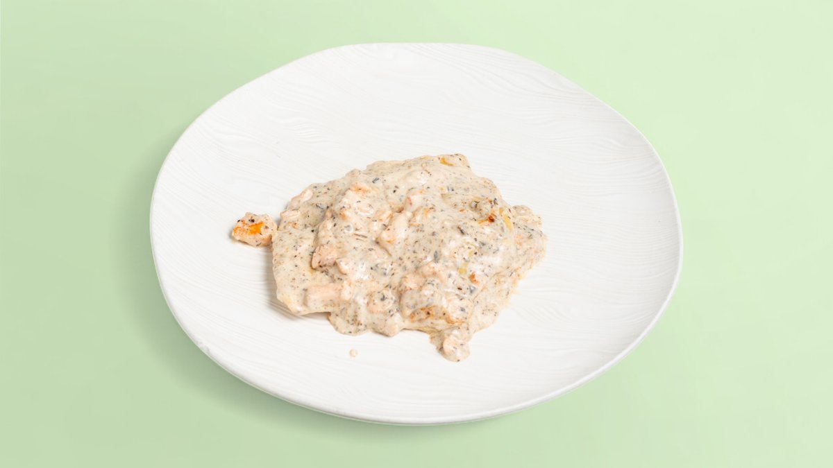 Ravioli me Krem Tartufi and Salmon