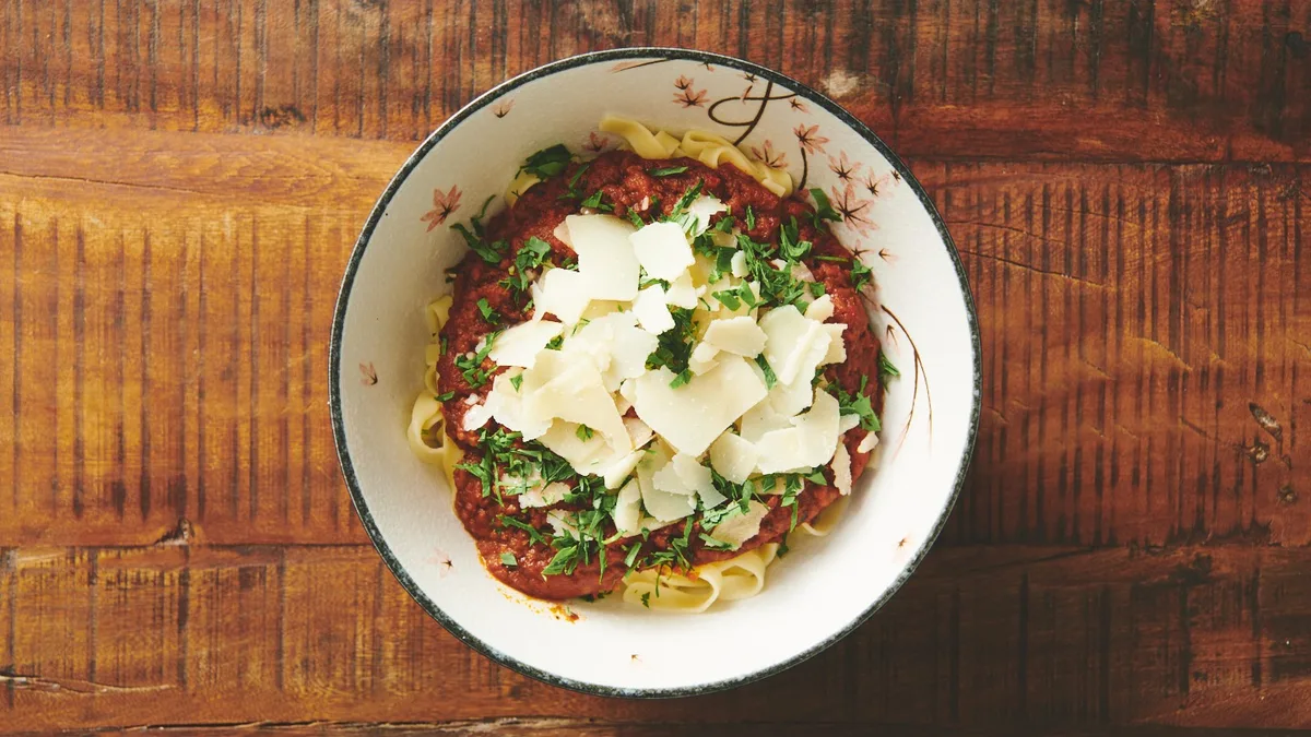 Frisk pasta Bolognese