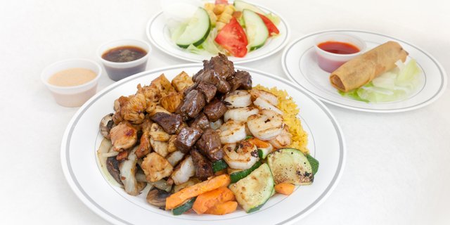 Hibachi Steak, Chicken and Shrimp Buffet Package