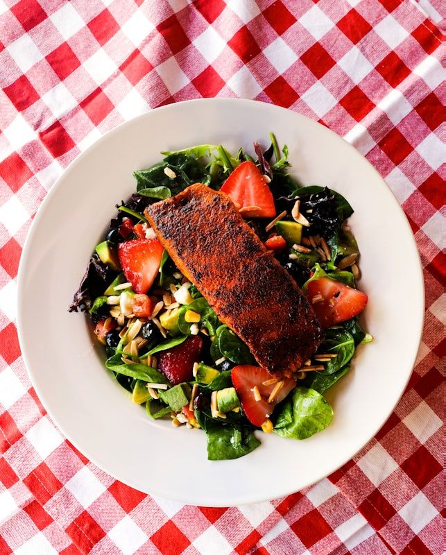 Blackened Salmon Summer Salad