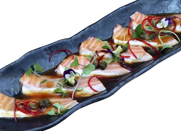 *Salmon Belly Carpaccio