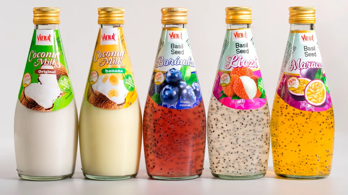 Coconut milk and mango Drink 290 ml.