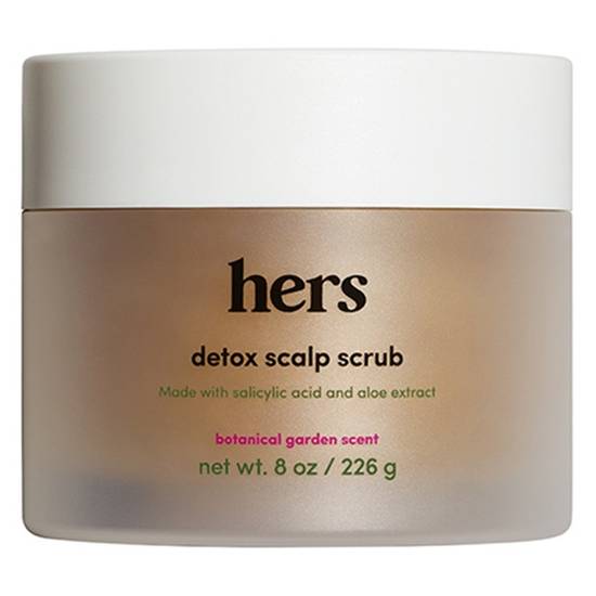 hers vegan detox exfoliating and moisturizing scalp scrub (8 oz)