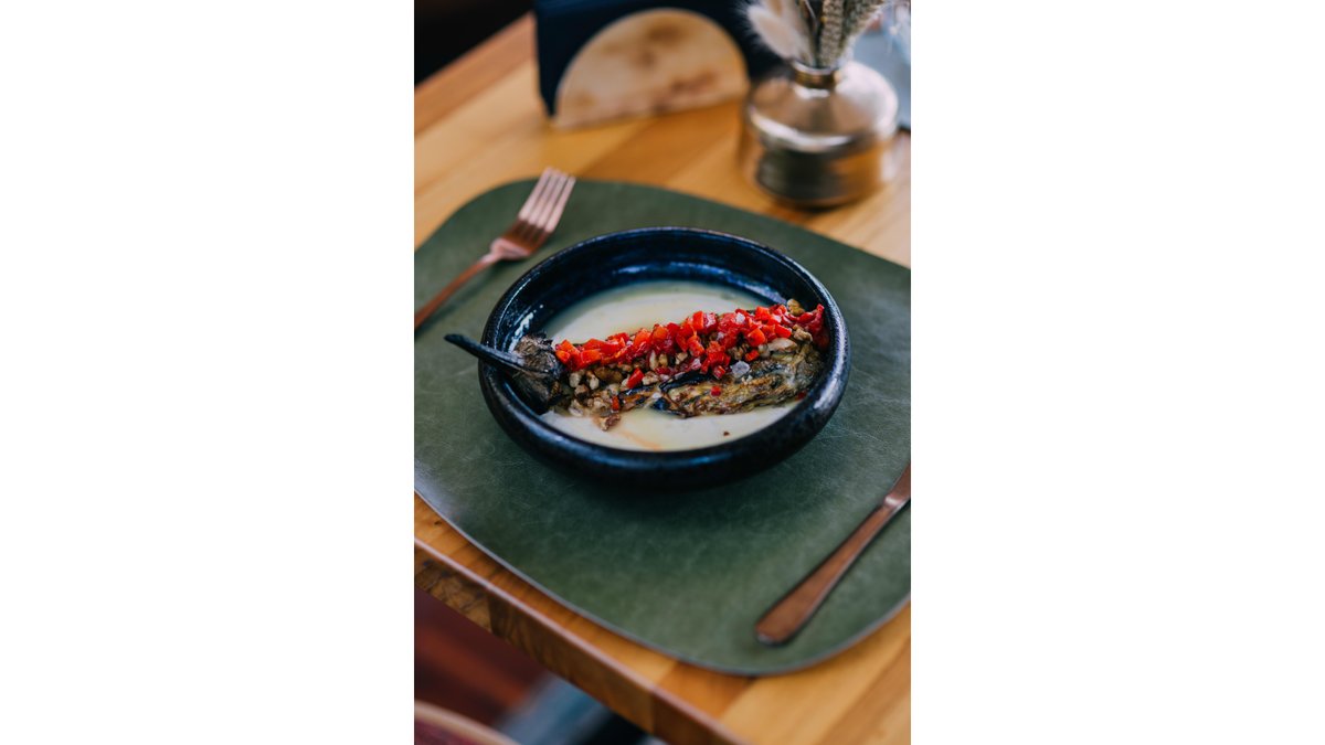 Aubergine charcoal - baked