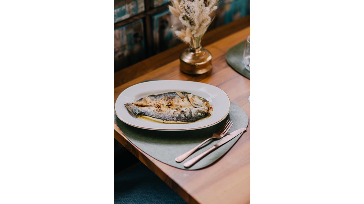 Grill butterfly sea bass
