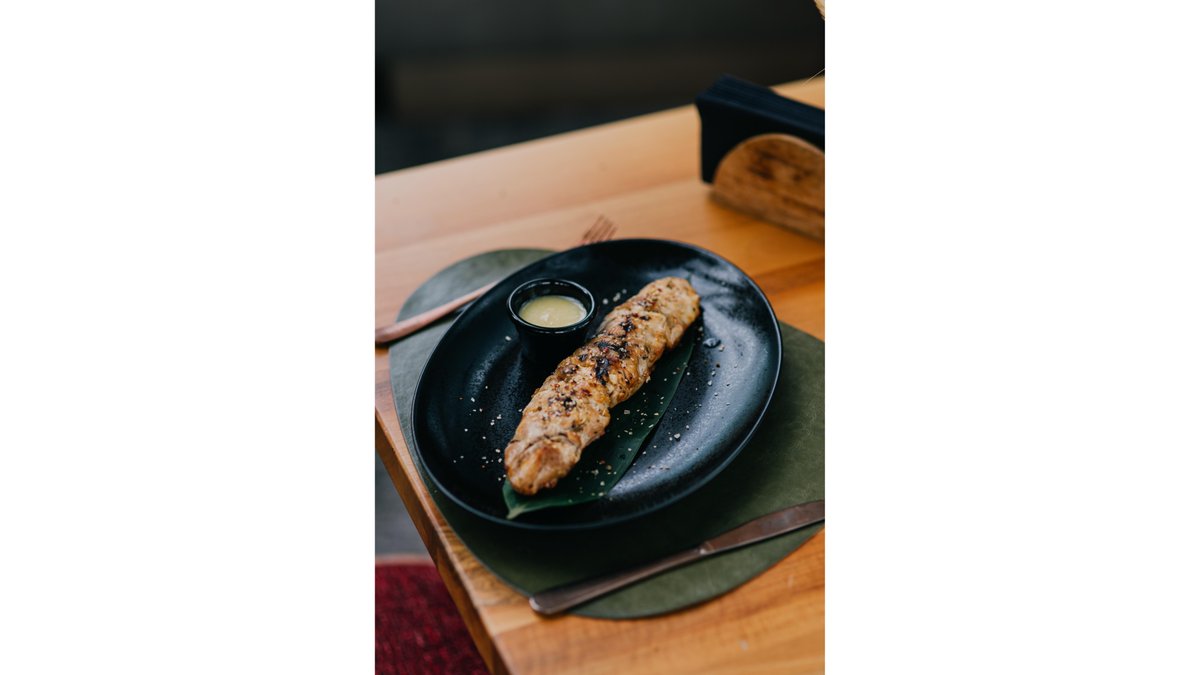 Grilled chicken skewer