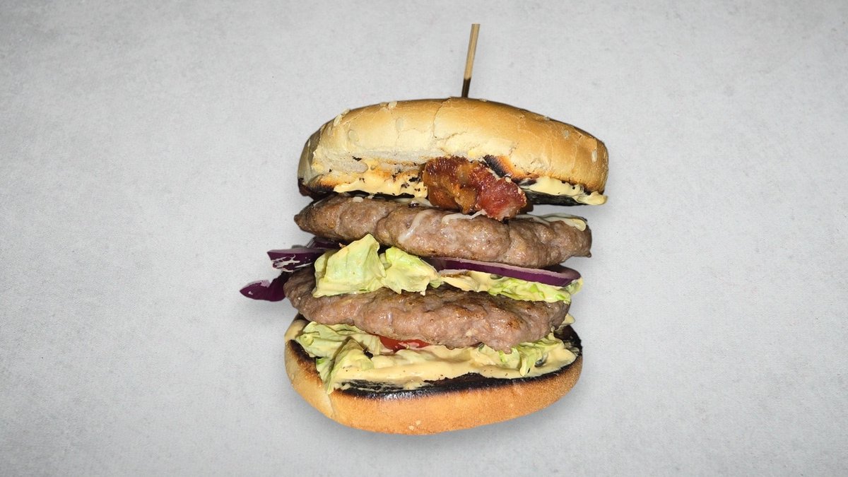 Bacon double smash burger