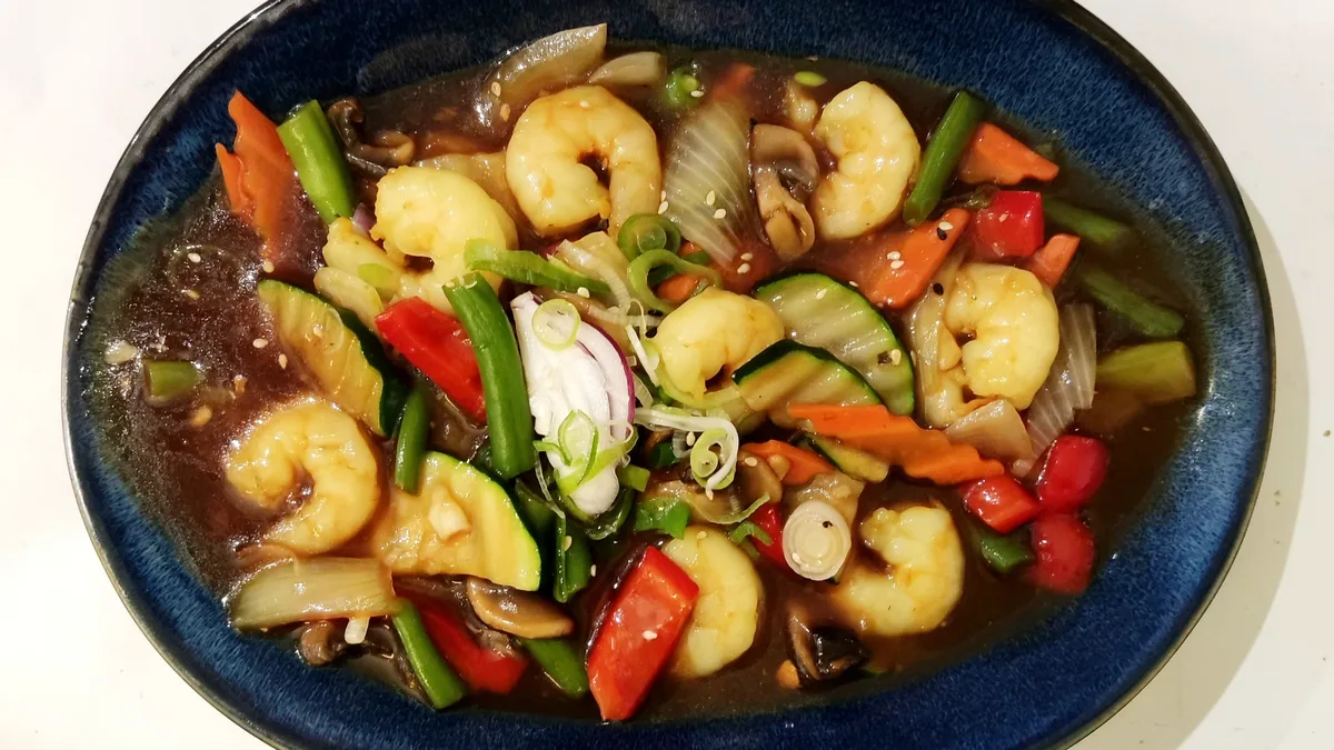 Grilované Teriyaki krevety so zeleninou (OBĽÚBENÉ)