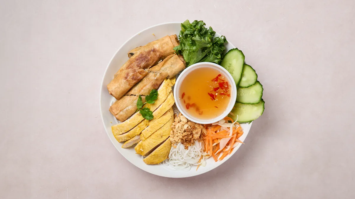 26. Bun Mix (Gà Nướng and Chả Giò)