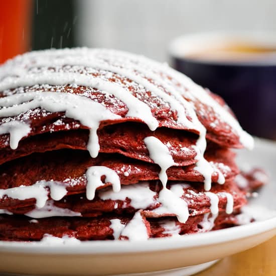 Red Velvet Pancakes