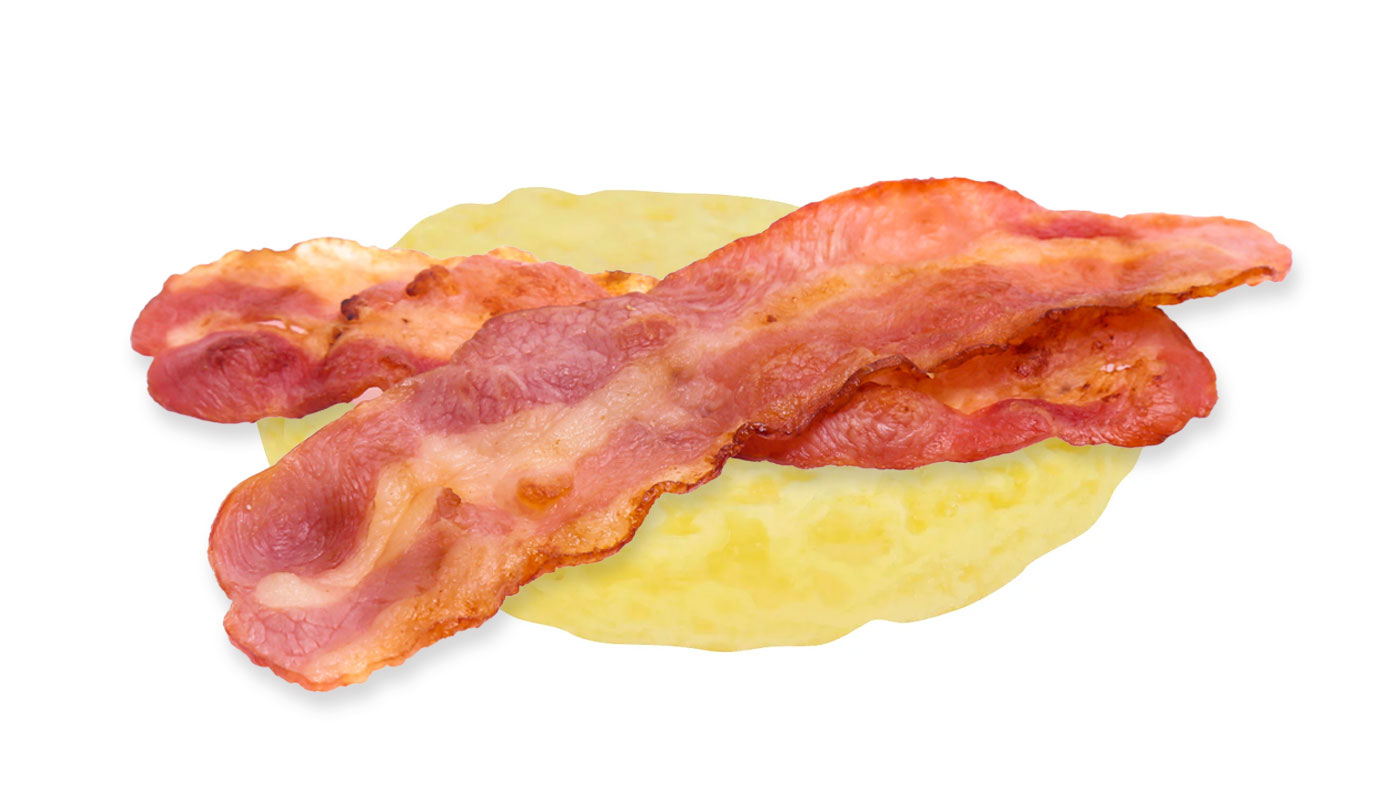 Build your own egg and meat sandwich