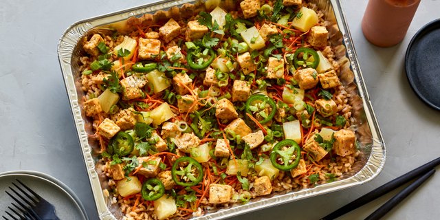 Red Coconut Curry Stir-Fry Platter