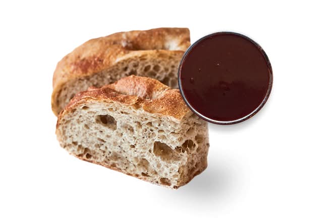 Focaccia Bread with Sesame Garlic Sauce