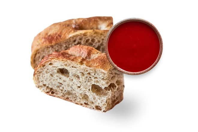 Focaccia Bread with Spicy Garlic Sauce