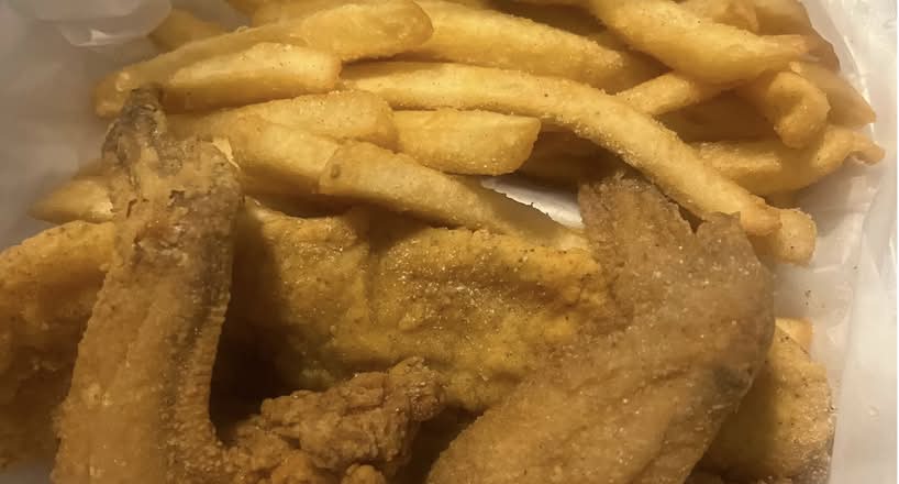 1pc Catfish and 2 Wings