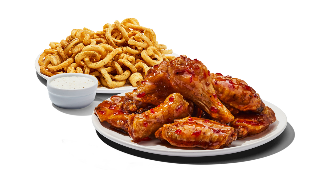 Naked Wings and Fries Basket
