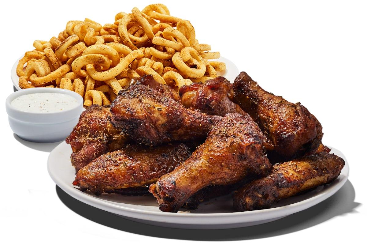 Smoked Wings and Fries