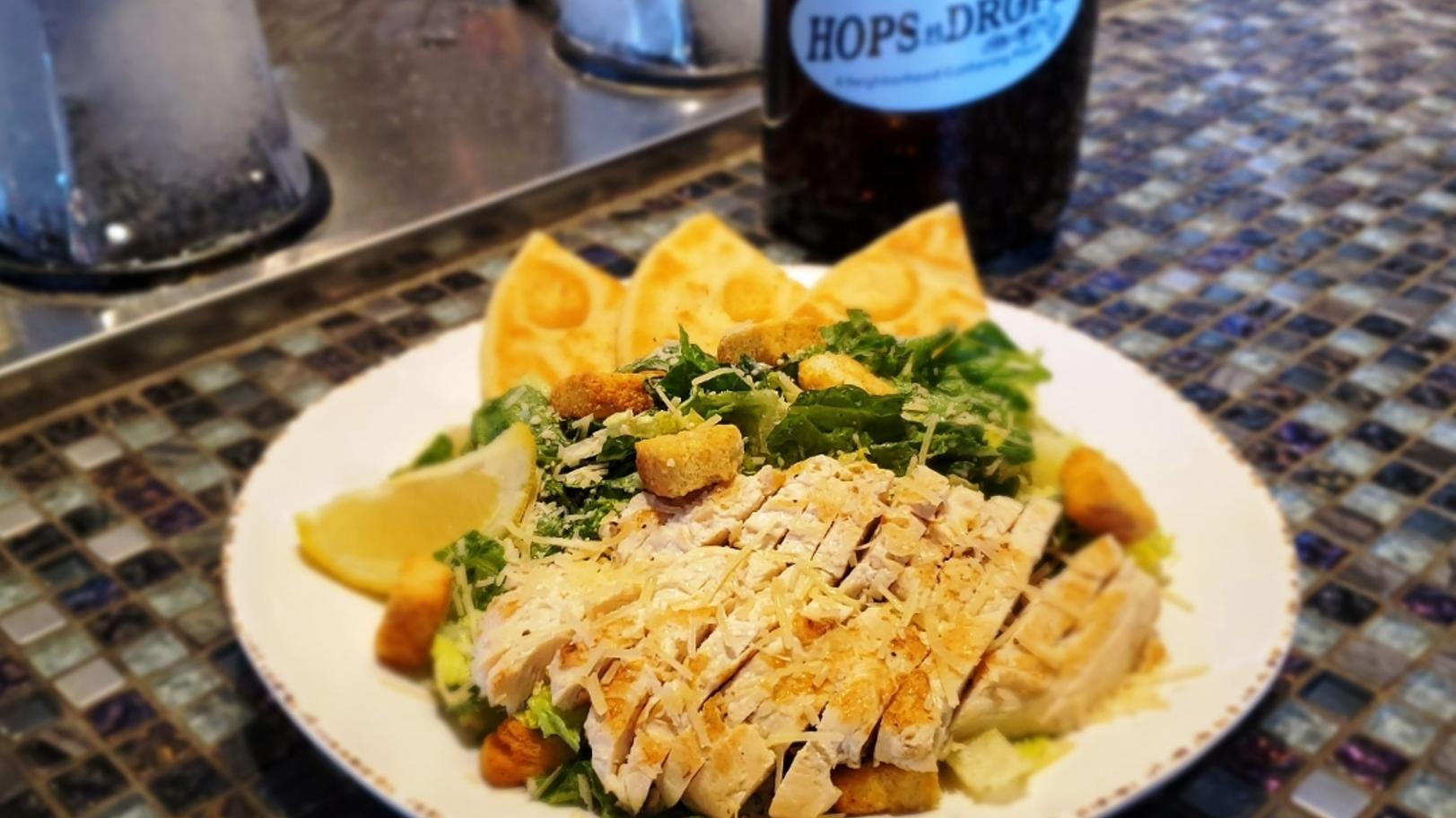 CAESAR SALAD WITH CHICKEN
