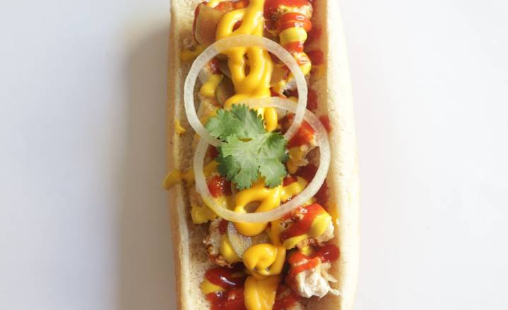 Southern crispy chicken hot dog