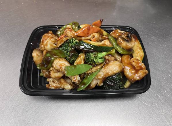 S6. Hunan Chicken and Shrimp 湖南两样