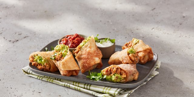 Spicy Chicken and Avocado Egg Rolls