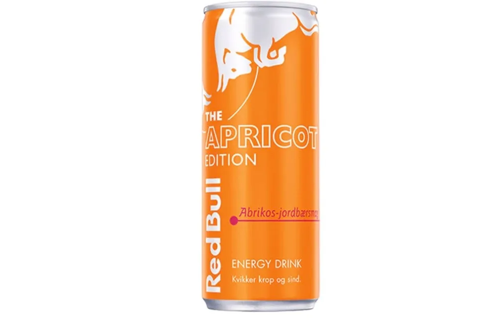 Red Bull abrikos-jordbærsmag