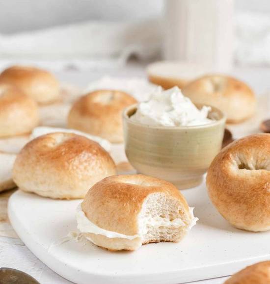 Shmear on Mini Bagel