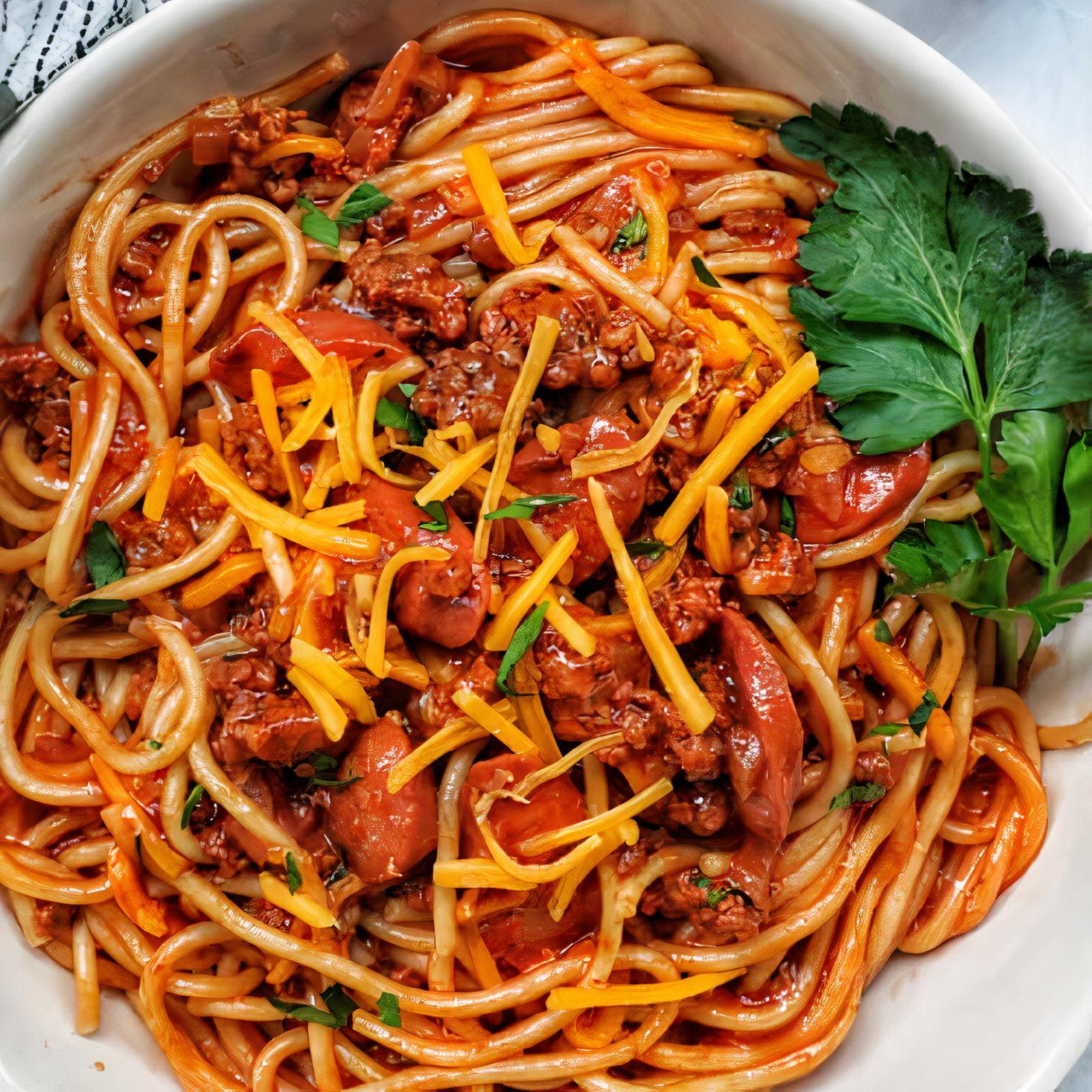 Meat spaghetti every day (10:00 am to 3:00 pm)