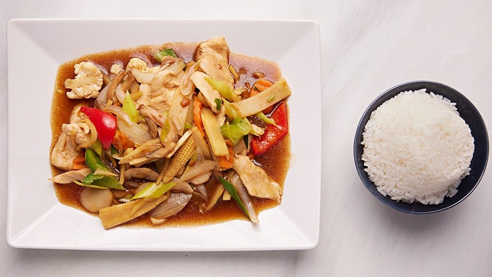 Wokad Ingefära med Grönsaker