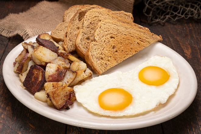 2 Eggs, Taters and Toast