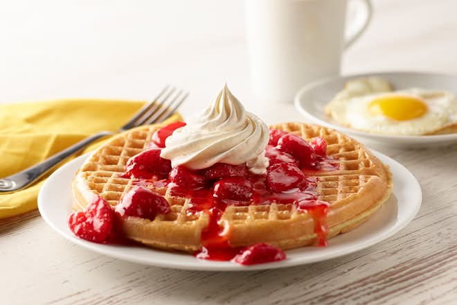 Strawberry Topped Waffle Combo