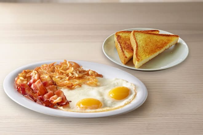 Two Egg Breakfast Platter with Applewood Smoked Bacon