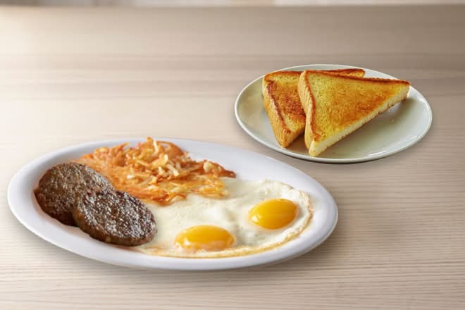 Two-Egg Breakfast Platter with Country Sausage