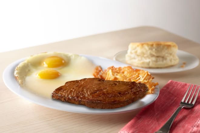 Two-Egg Breakfast Platter with Ribeye Steak