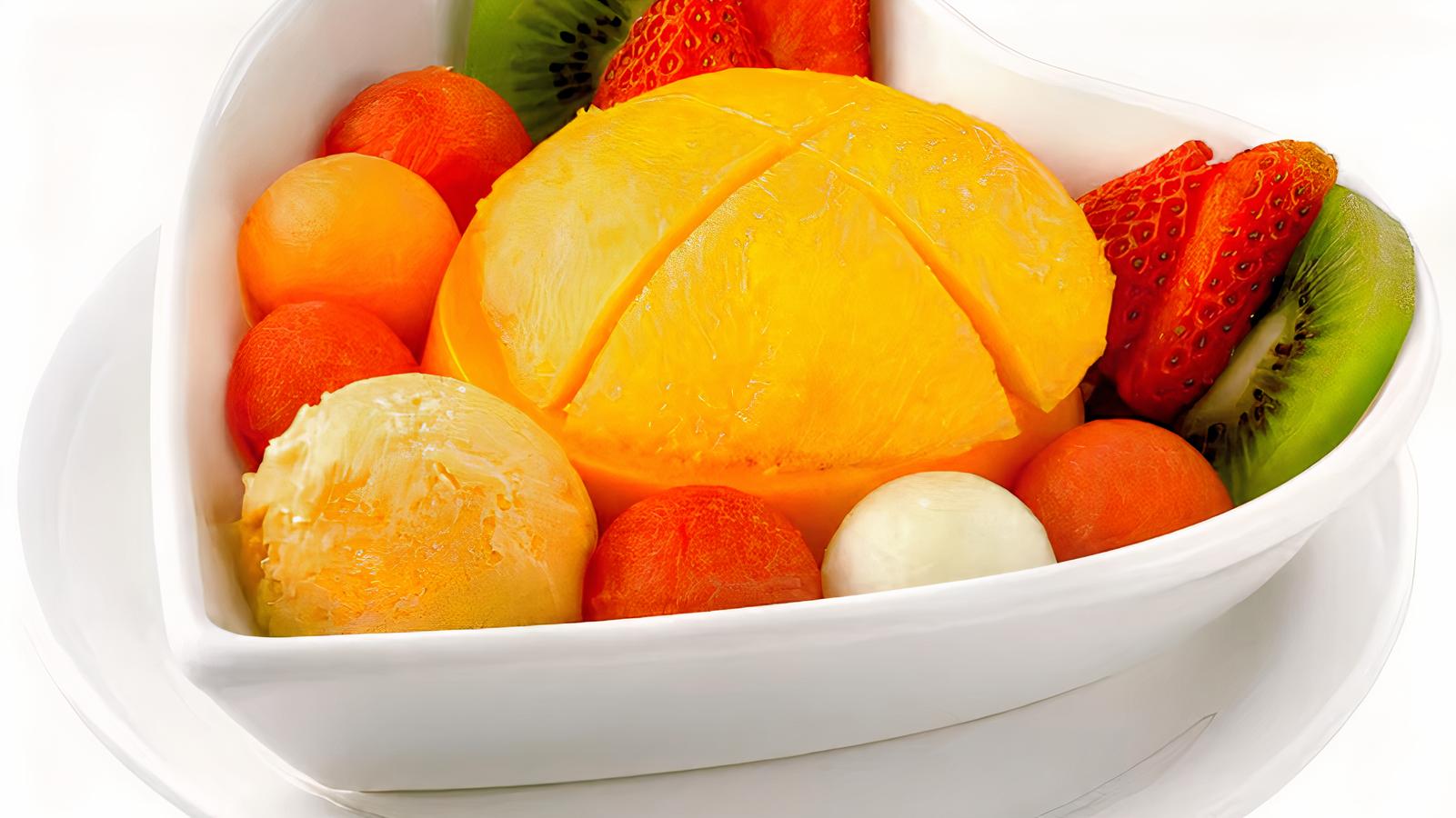 T1. Mango Pudding with Mixed Fruit