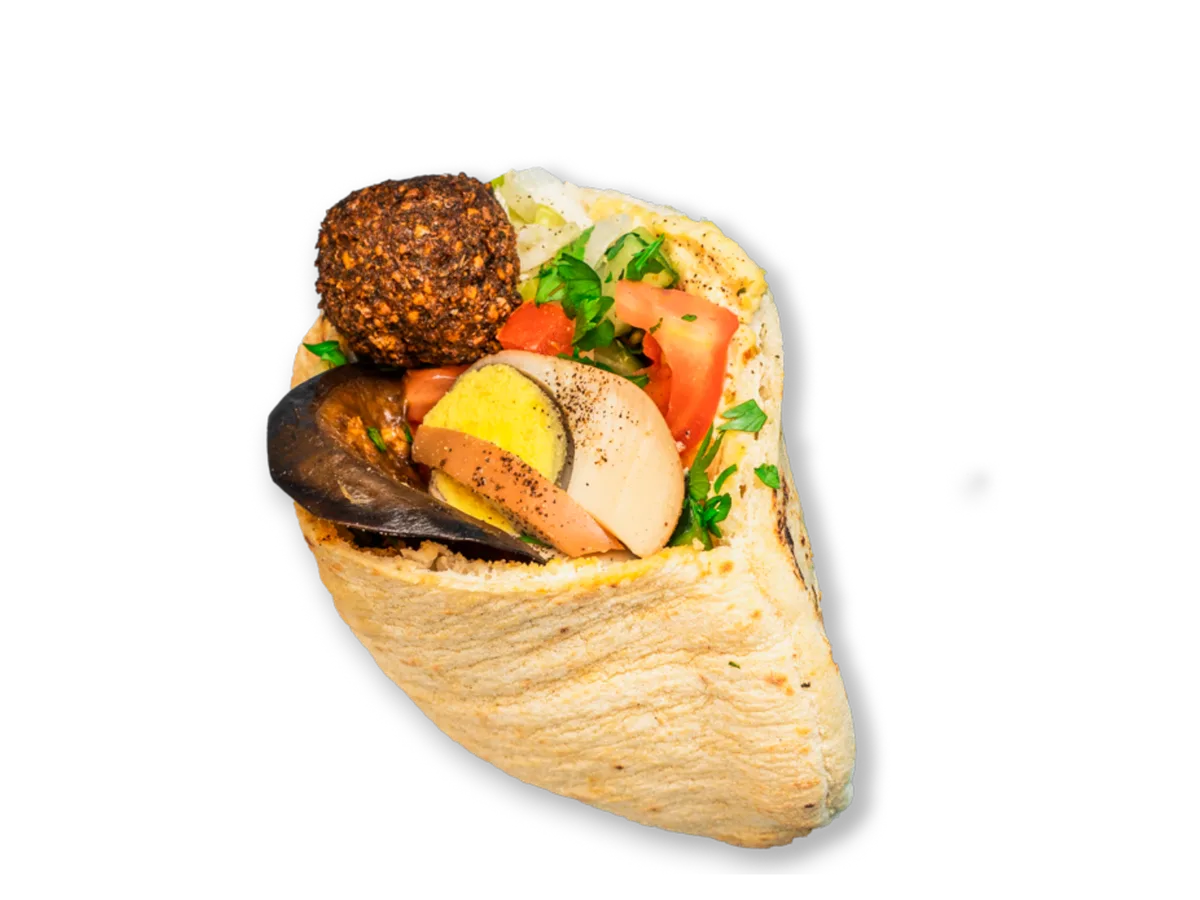 Falafel Sabich Pita